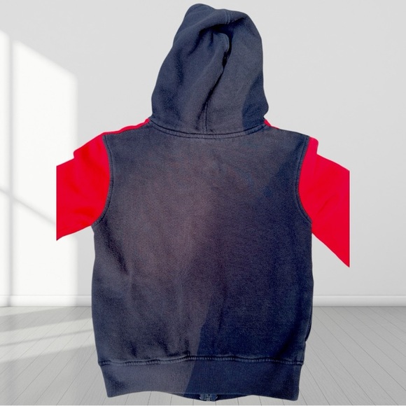 🌸3/$25🌸 Marvel Kids Red Black Spiderman Print Zip Up Hooded Hoodie Size 7-8 - Picture 3 of 7